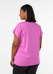 Solid-coloured training T-shirt, Purple, Model image number 2