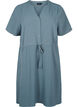 Short sleeve dress with tie waist, Balsam Green, Packshot image number 0