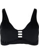 Bikini underwired bra with removable pads, Black, Packshot image number 0