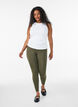 Basic viscose leggings, Green, Model image number 1