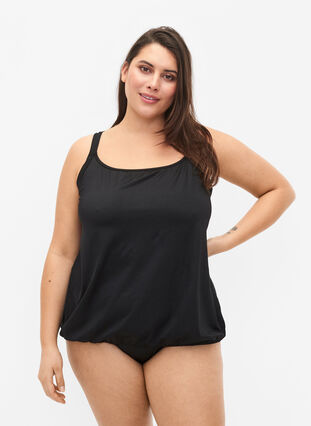 Tankini with loose fit, Black, Model image number 0