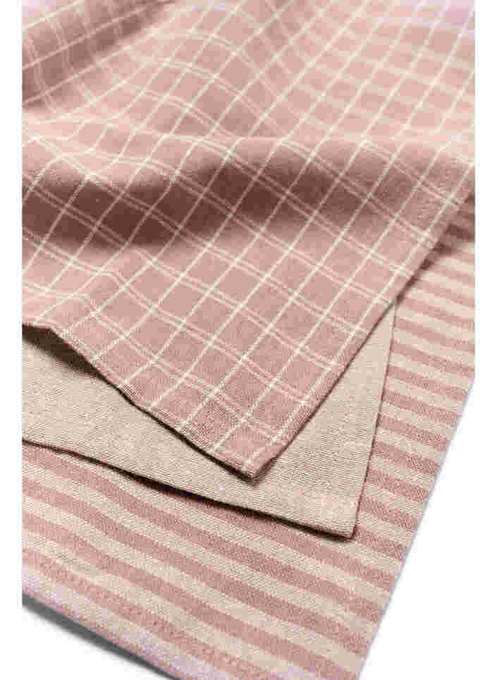 3-pack of cotton tea towels, Rose, Packshot image number 1