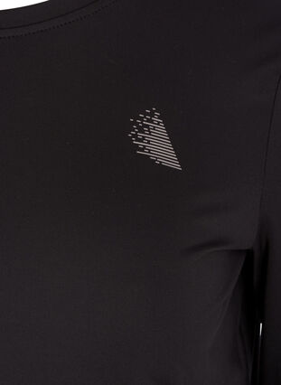 Long-sleeved fitness top, Black, Packshot image number 2