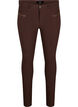 Close-fitting trousers with zipper details, Brown, Packshot image number 0