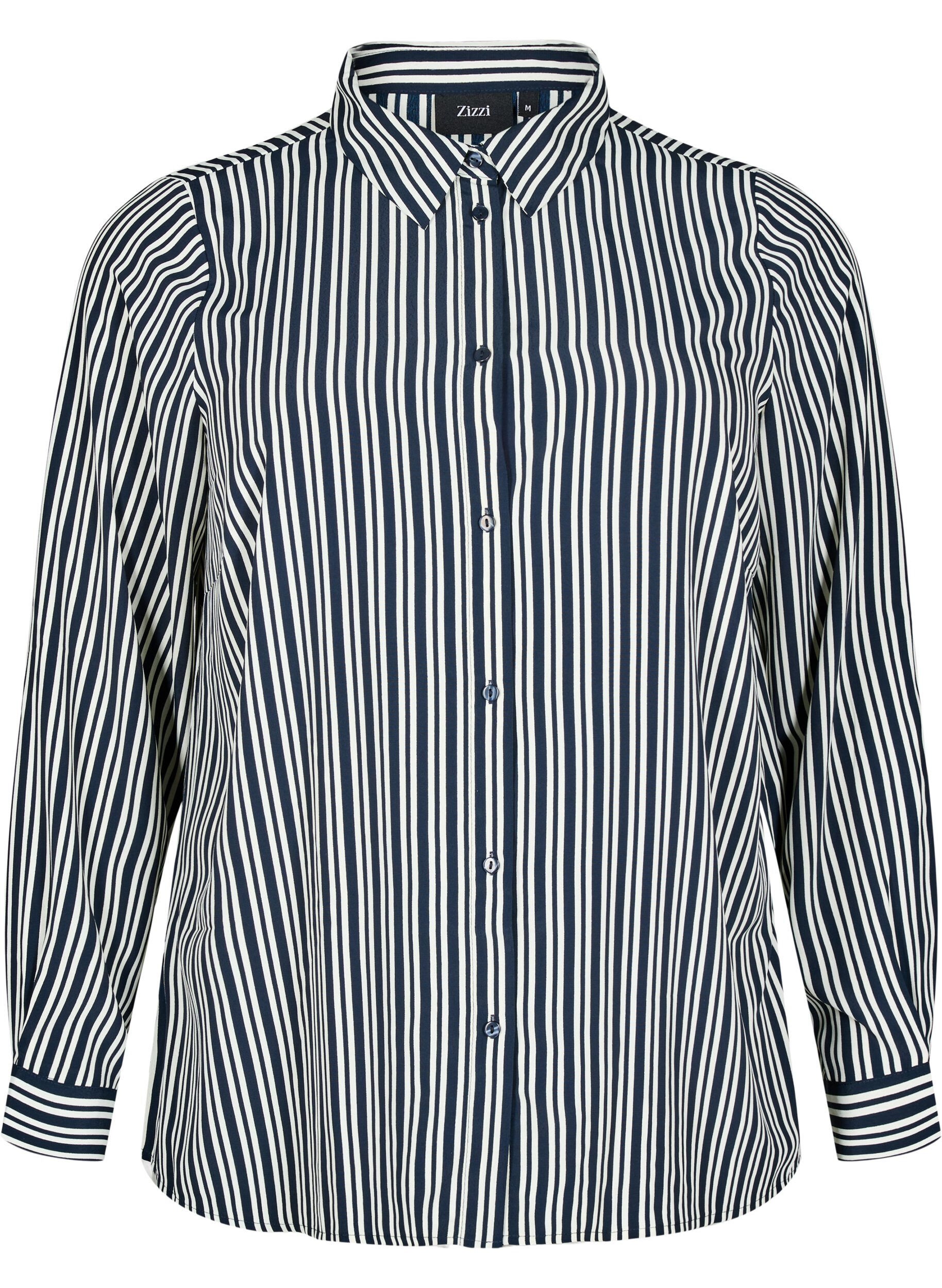 Zizzifashion Striped shirt, Blue, Packshot image number 0