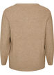 Melange knit blouse with round neck, Beige, Packshot image number 1