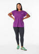 Solid-coloured training T-shirt, Purple, Model image number 1
