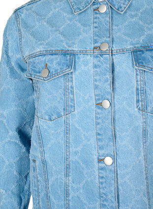 Denim jacket with destroy pattern, Blue denim, Packshot image number 2