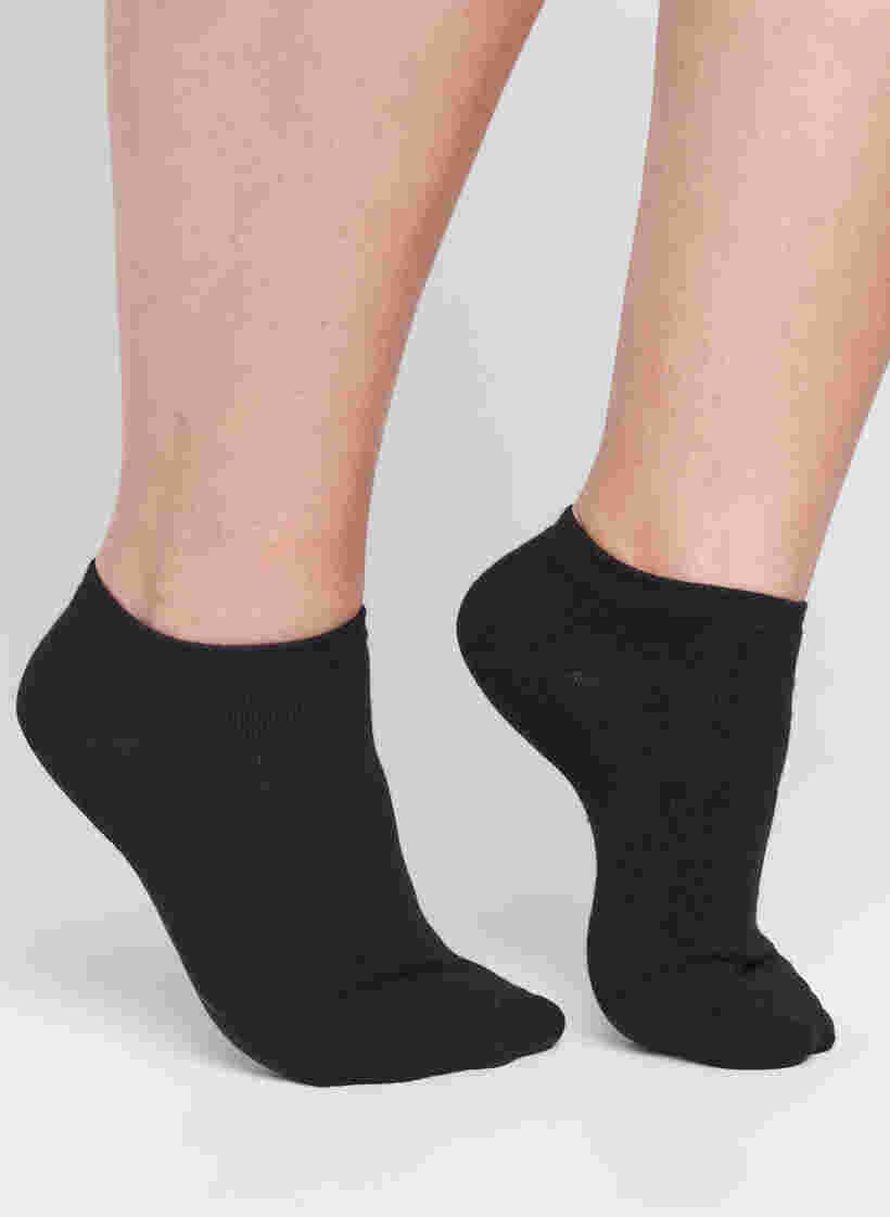 5-pack basic ankle socks, Black, Model image number 0