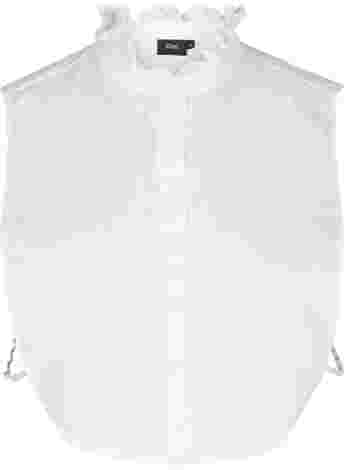 Loose shirt collar with ruffled trim