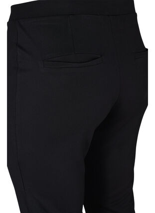 Flared trousers with slits at the front, Black, Packshot image number 3