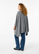 Poncho with high neck, Medium Grey Melange, Model image number 1