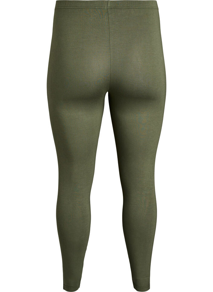 Basic leggings in viscose, Green, Packshot image number 1