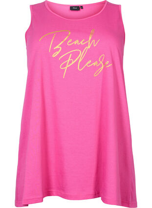 Cotton top with a-shape, Shocking Pink BEACH, Packshot image number 0