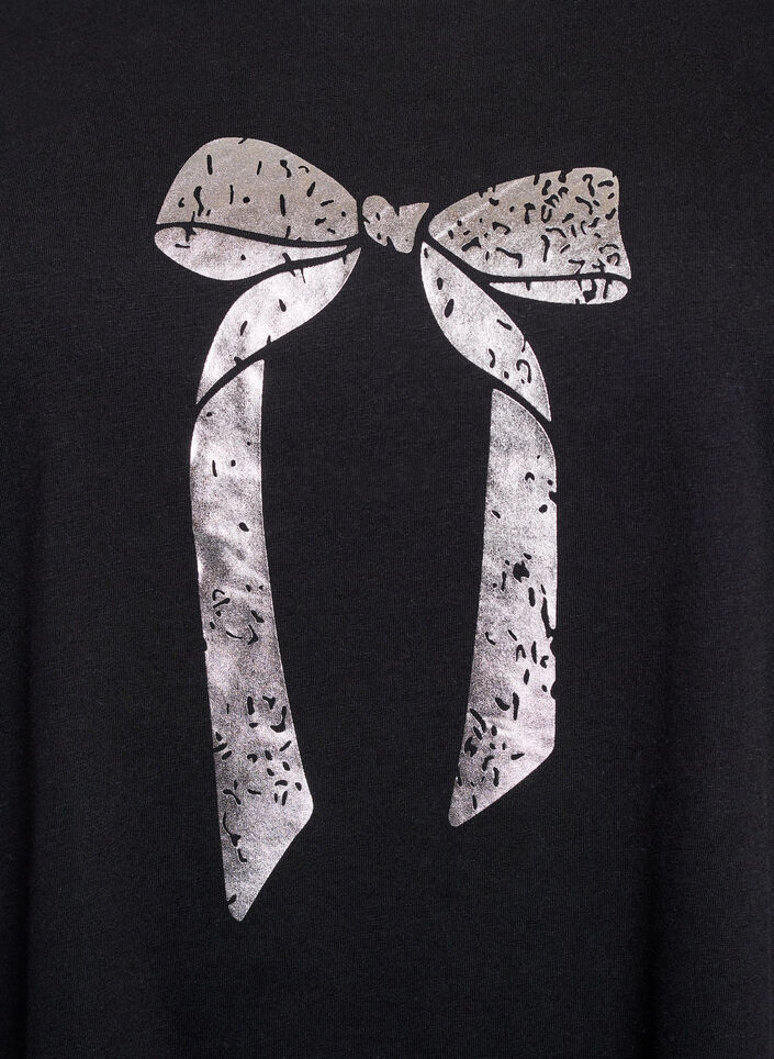 T-shirt with motif, Black, Packshot image number 2