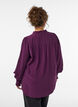 Blouse with ruffle collar and ruching, Purple, Model image number 2