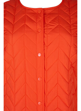 Quilted jacket with buttons, Tangerine Tango, Packshot image number 2
