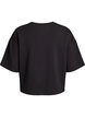 Short loose-fit t-shirt in a modal blend, Black, Packshot image number 1