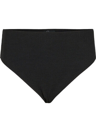 Bikini briefs with crepe structure, Black, Packshot image number 0