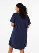 Short-sleeved nightgown in organic cotton, Blue, Model image number 2