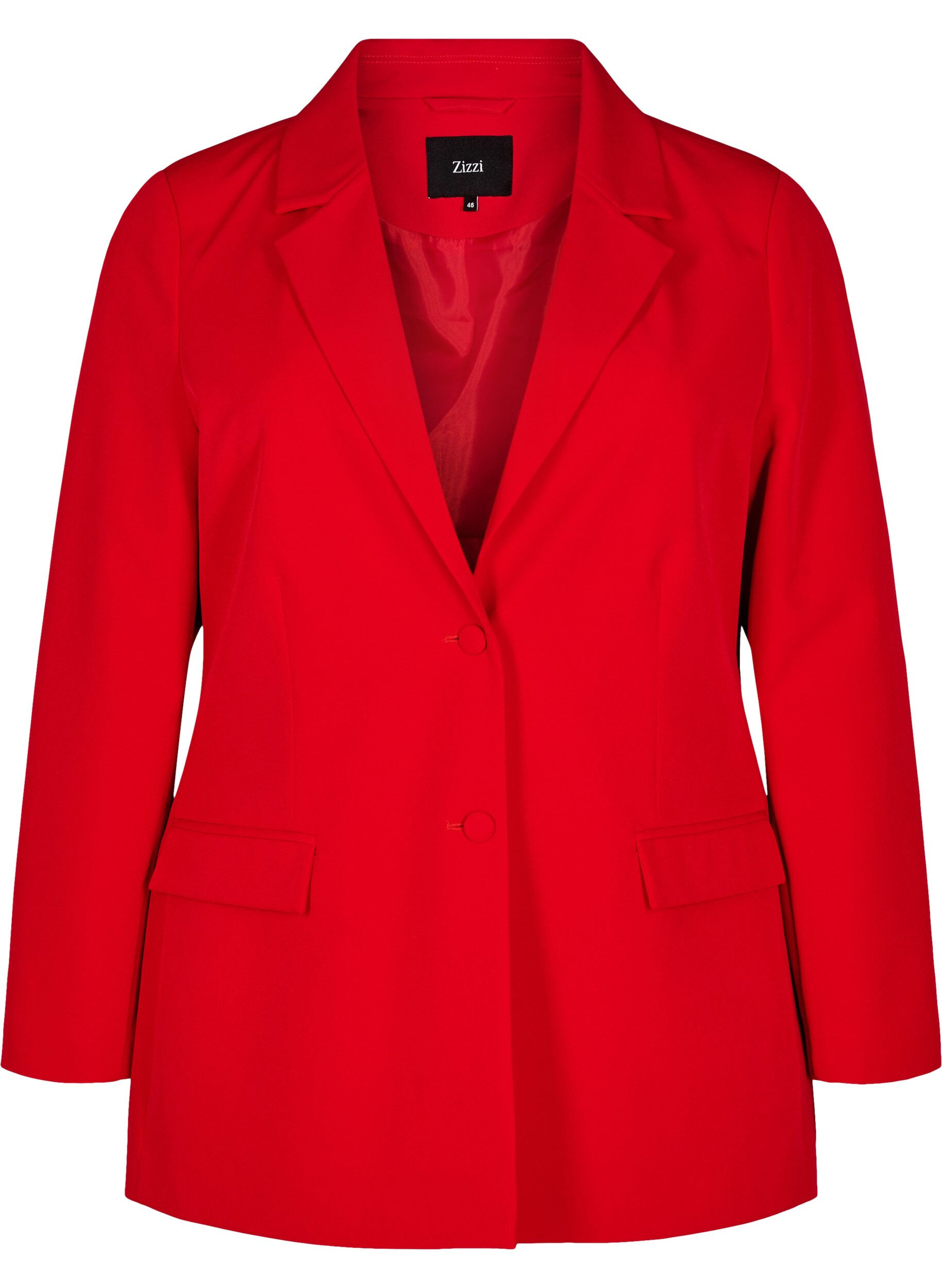 Zizzifashion Classic blazer with button closure, Red, Packshot image number 0