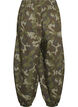 Balloon trousers with a high waist and all-over pattern, Green, Packshot image number 1