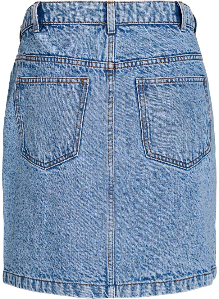 Short denim skirt with pockets, Light Blue, Packshot image number 1