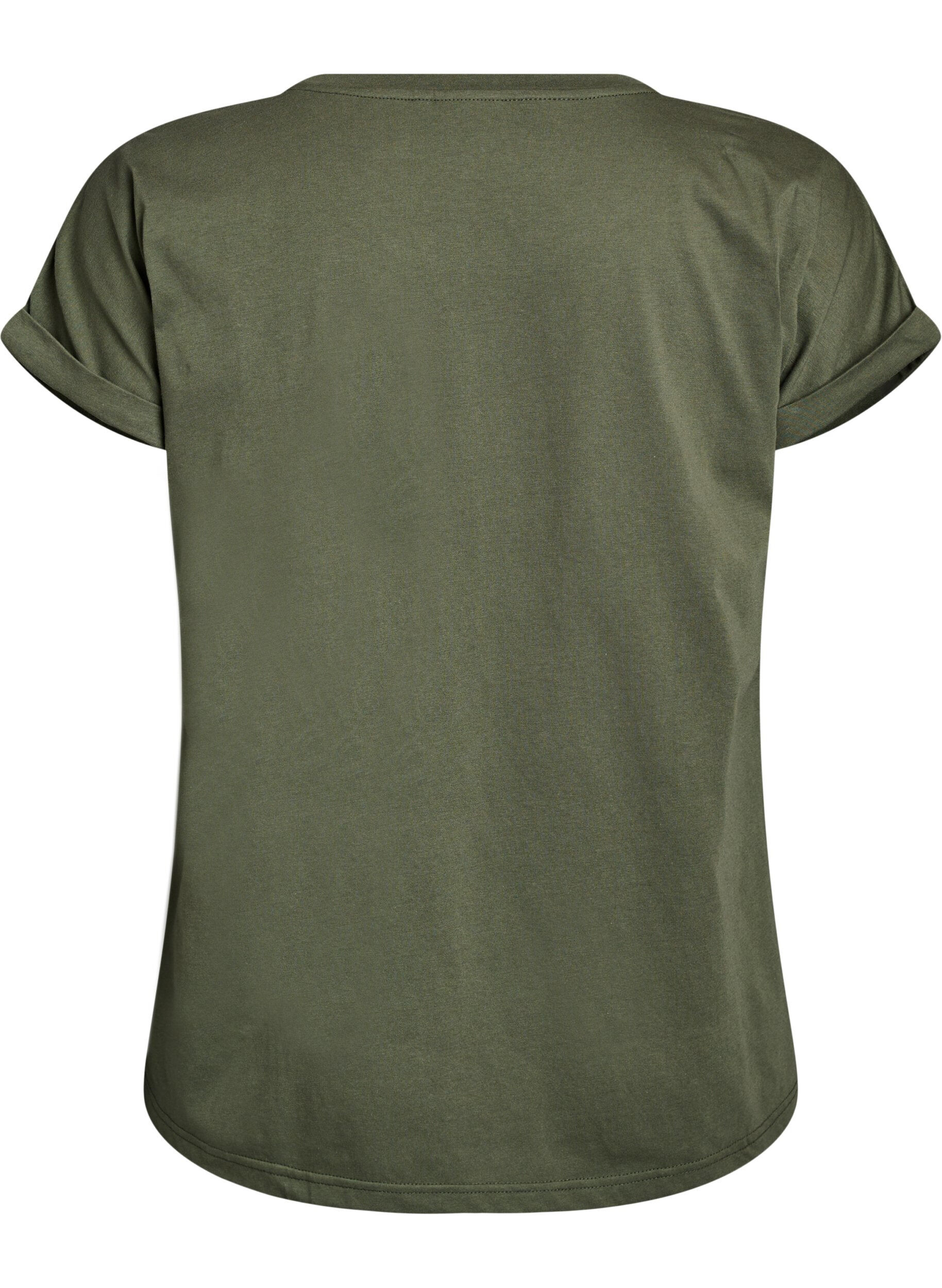 ZizzifashionShort sleeve cotton blend T-shirt, Green, Packshot image number 1