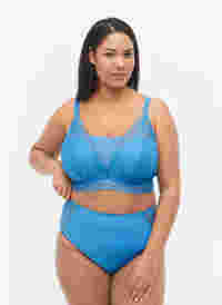 Underwear with regular waist and lace, Cendre Blue, Model