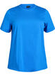 Basic cotton t-shirt with a round neck, Blue, Packshot image number 0