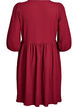 Short dress with texture and 3/4 sleeves, Dark Bordeaux, Packshot image number 1