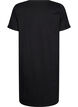 Short-sleeved nightgown in organic cotton, Black, Packshot image number 1