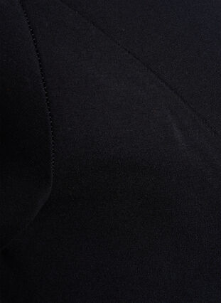 Monochrome dress with 3/4 sleeves and slit, Black, Packshot image number 3