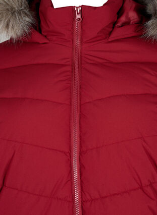 Short puffer jacket with hood, Pomegranate, Packshot image number 2