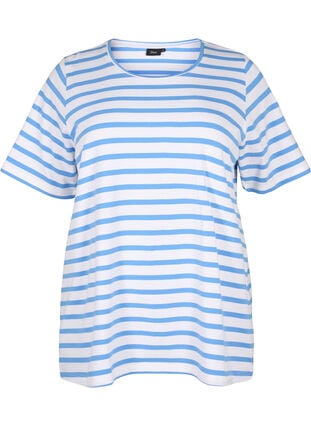 Striped T-shirt in organic cotton, Marina Stripe, Packshot image number 0