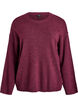 Loose knit sweater with prominent seams, Dark Bordeaux, Packshot image number 0