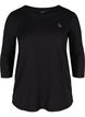 Sports top with 3/4 sleeves, Black, Packshot image number 0