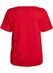 Short sleeve basic t-shirt with v-neck, Red, Packshot image number 1