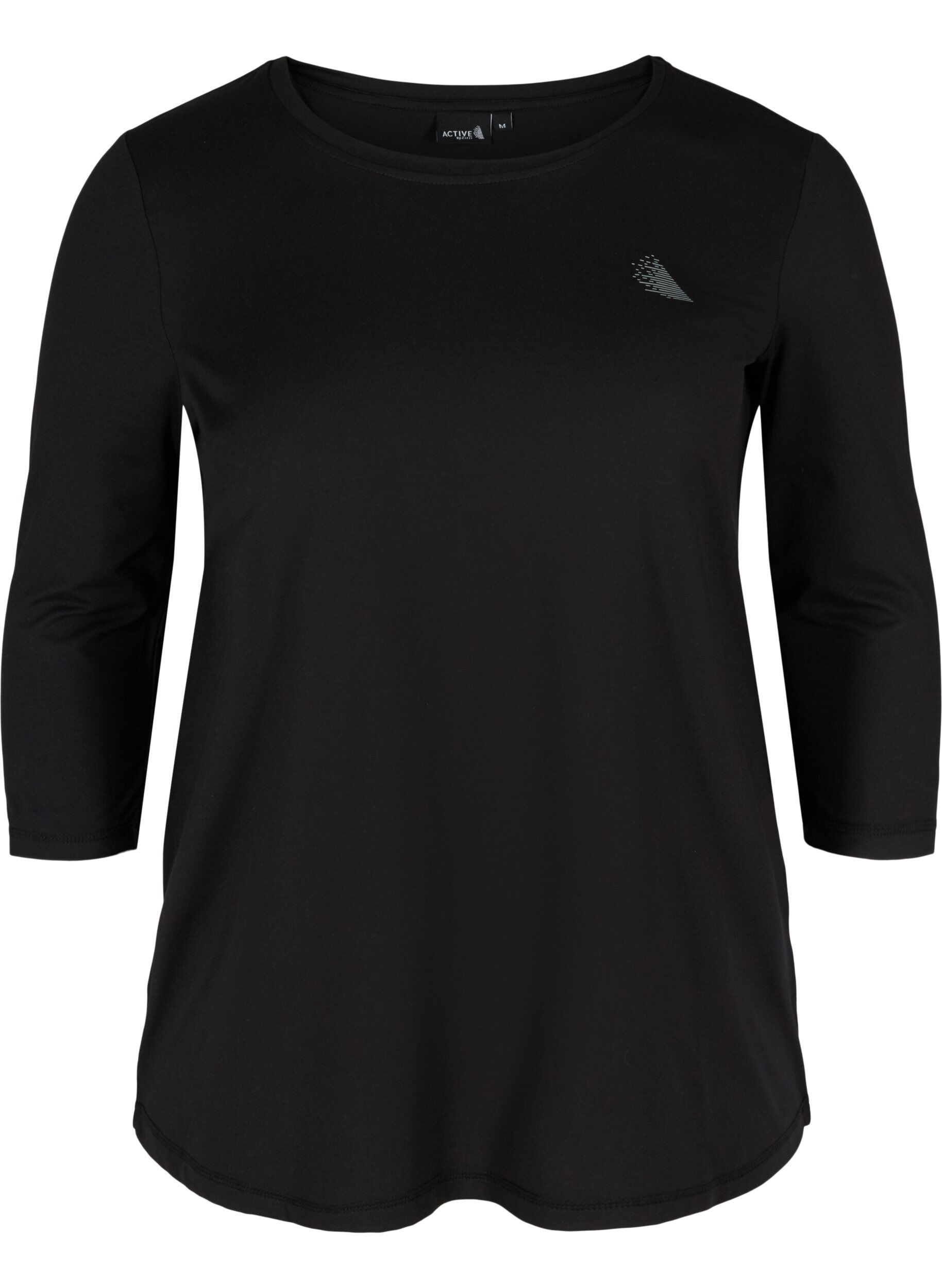 ZizzifashionSports top with 3/4 sleeves, Black, Packshot image number 0