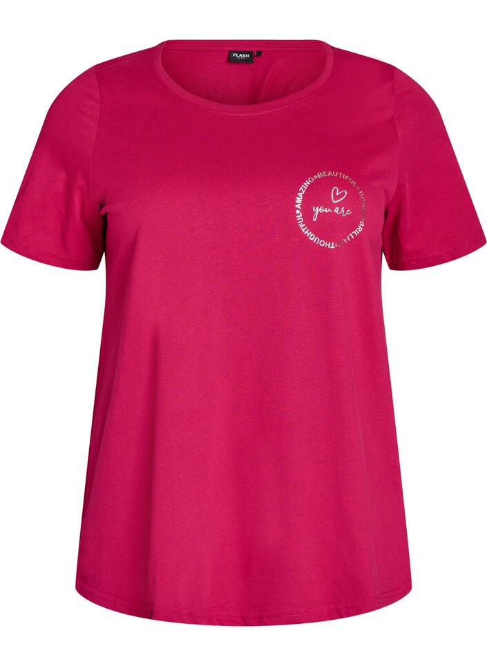 T-shirt with motif, Red, Packshot image number 0