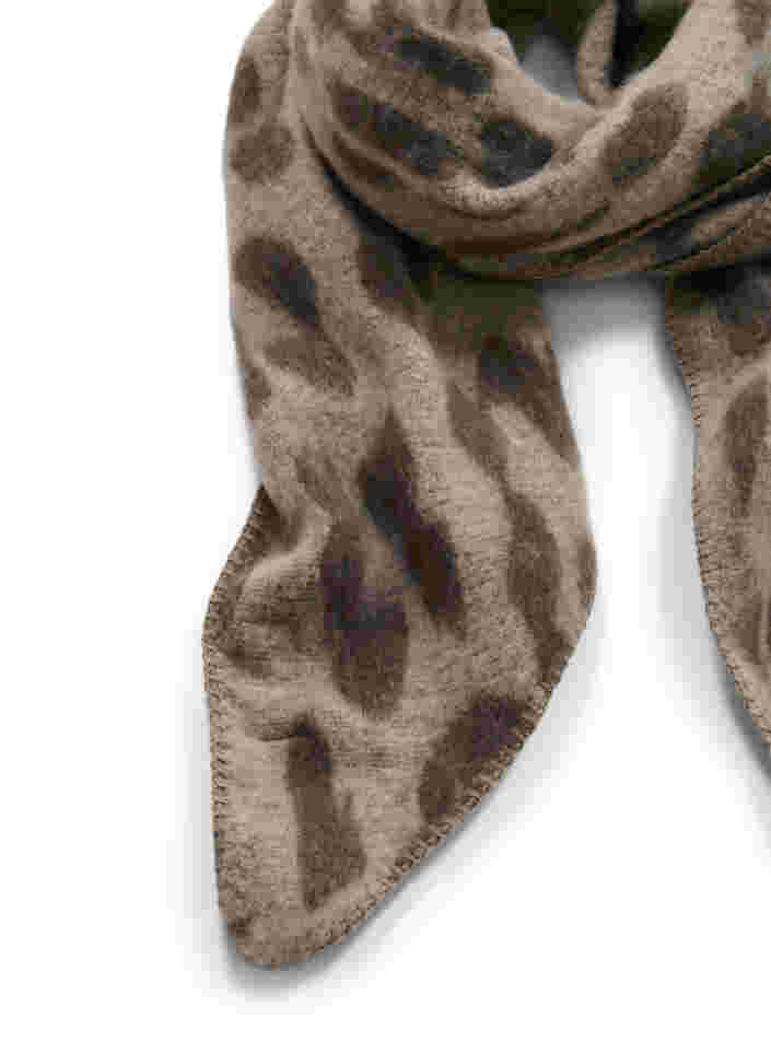 Scarf with pattern, Grey/Brown Leo, Packshot image number 1