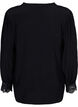Viscose shirt with v-neckline, Black, Packshot image number 1