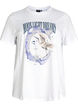 Cotton T-shirt with front print, White, Packshot image number 0