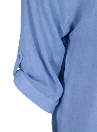 Shirt with 3/4 sleeves and v-neckline, Ultramarine, Packshot image number 3