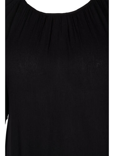 Viscose dress with short sleeves, Black, Packshot image number 2