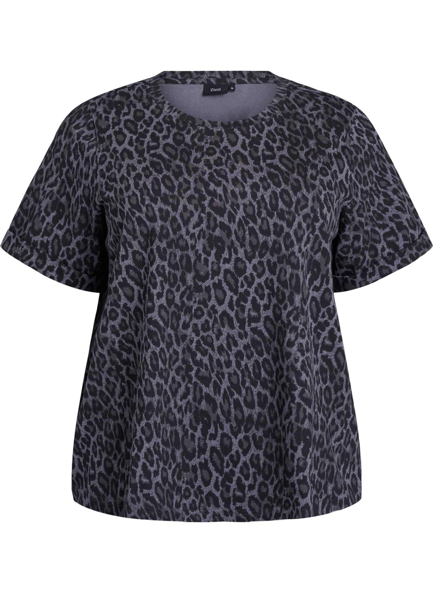 T-shirt with round neck and all-over print