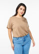T-shirt with decorative details, Beige, Model image number 0