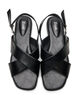 Leather sandal with criss-cross straps, Black, Packshot image number 2
