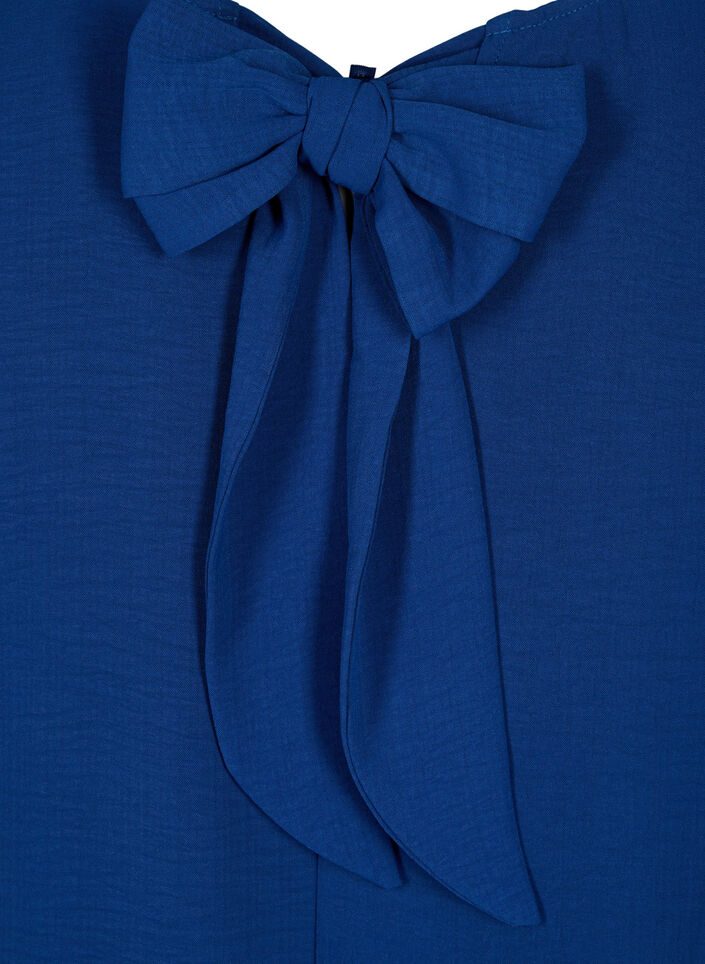 Short dress with bow detail on the back, Estate Blue, Packshot image number 3