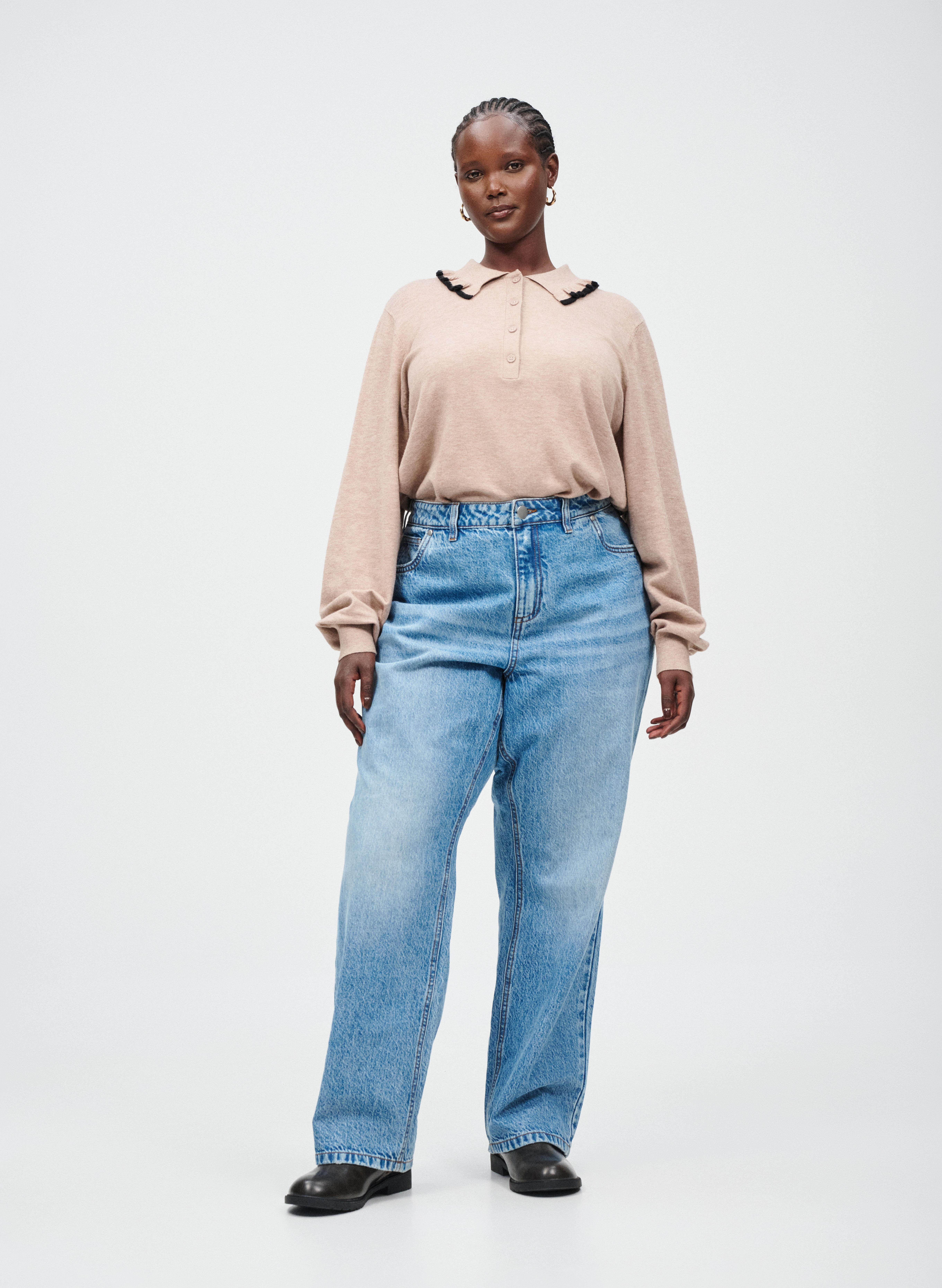 Polo with detail collar, , Model